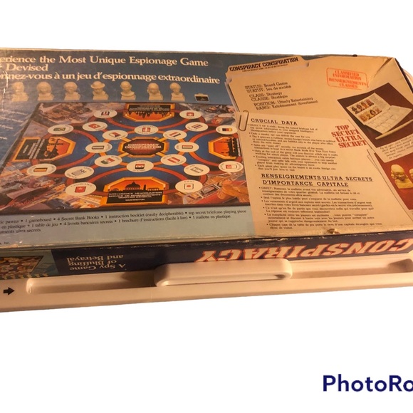 Vintage Milton Bradley Conspiracy Theory Board Game 1983 Espionage 10+ Complete - Picture 2 of 16